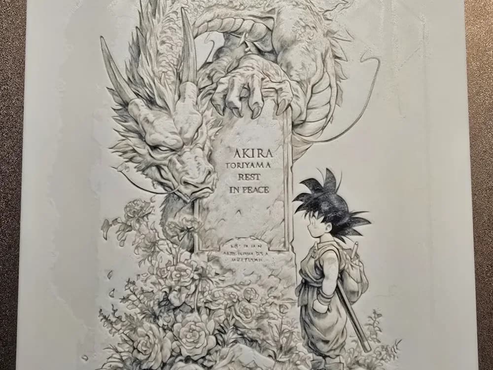 Dragon Ball - Akira Toriama Hueforge by 3D-Mentiel HueForge model: Dragon Ball - Akira Toriama Hueforge by 3D-Mentiel