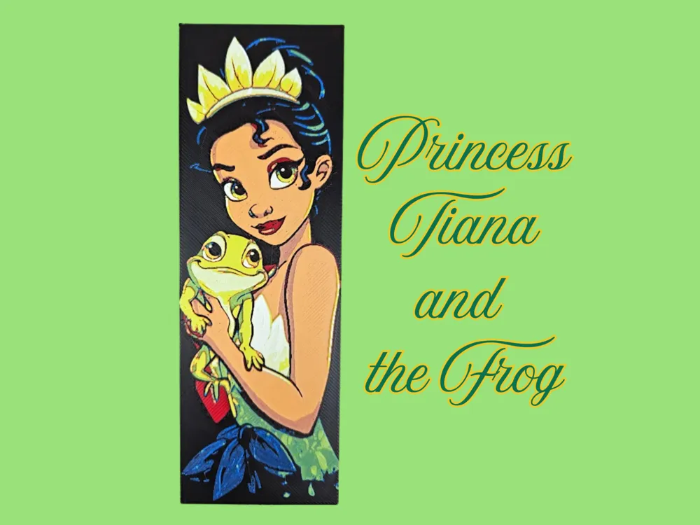 HueForge model: Princess Tiana Bookmark by BusyKikiBee