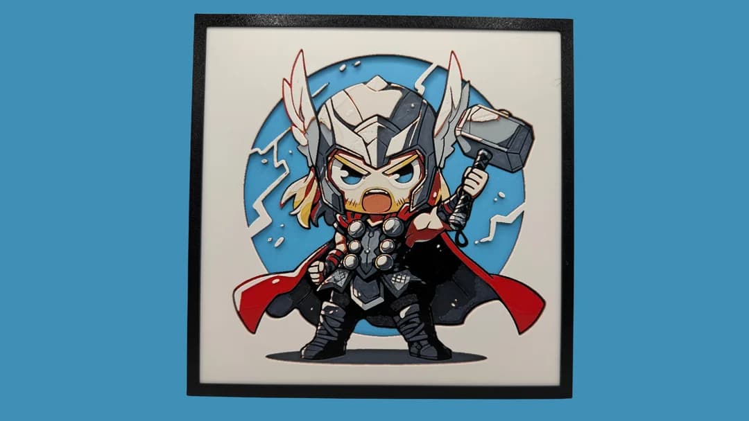 Thor - Chibi Edition - Marvel Hueforge by Canadian Gamer HueForge model: Thor - Chibi Edition - Marvel Hueforge by Canadian Gamer