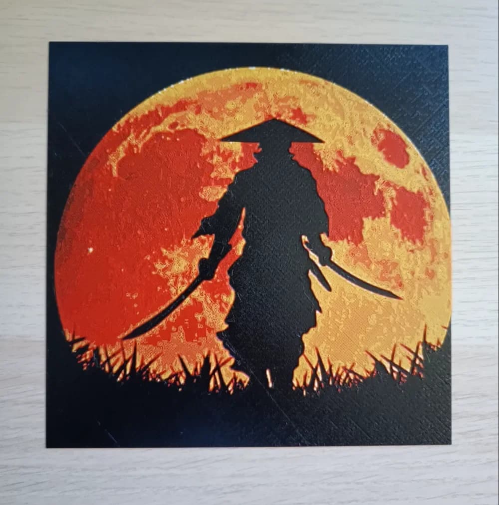 Ninja Moon Hueforge by Atrus Design HueForge model: Ninja Moon Hueforge by Atrus Design