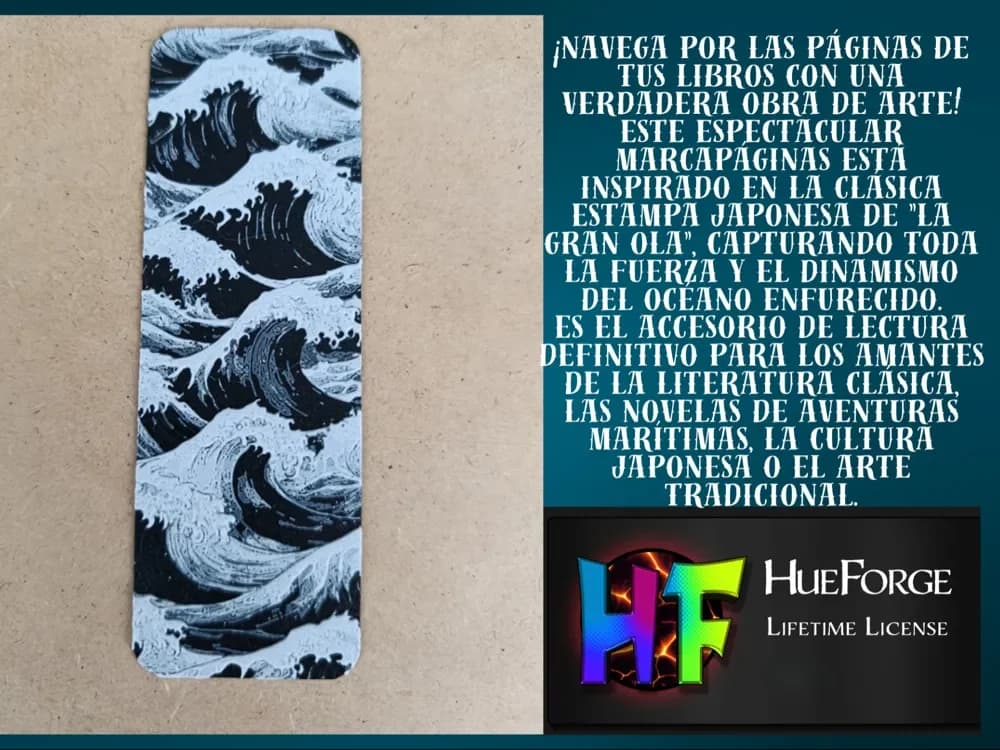 Bookmark The Great Wave (Kanagawa Style) by FYTY112 HueForge model: Bookmark The Great Wave (Kanagawa Style) by FYTY112