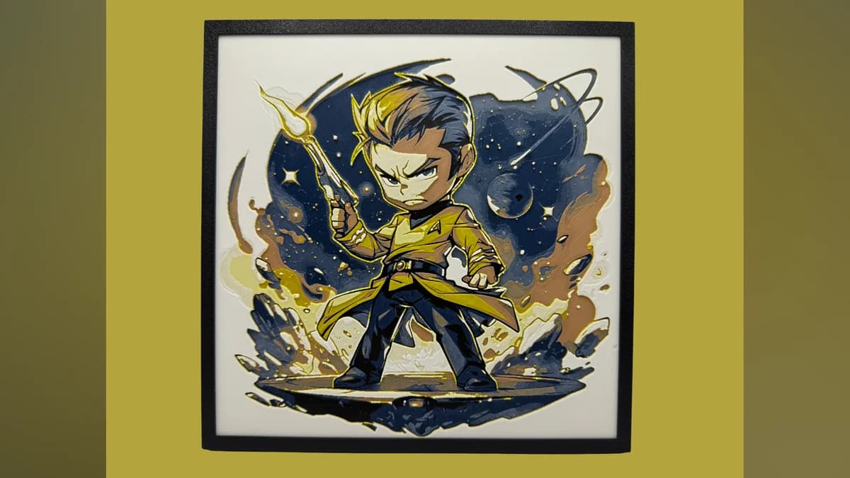 Captain Kirk - Star Trek - Chibi Edition Hueforge by Canadian Gamer HueForge model: Captain Kirk - Star Trek - Chibi Edition Hueforge by Canadian Gamer