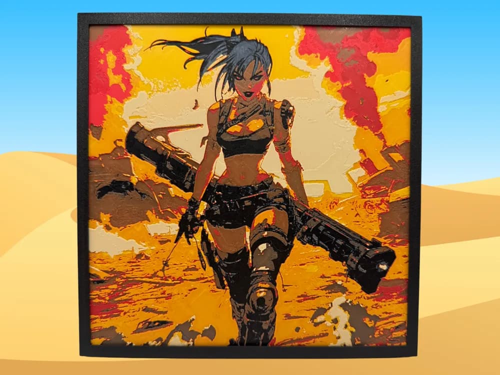 Post Apocalyptic Wasteland - Nuclear Fallout by Canadian Gamer HueForge model: Post Apocalyptic Wasteland - Nuclear Fallout by Canadian Gamer