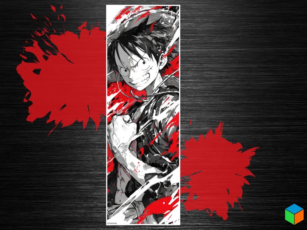 Luffy One Piece Hueforge Bookmark by 3D Prints By Vic HueForge model: Luffy One Piece Hueforge Bookmark by 3D Prints By Vic