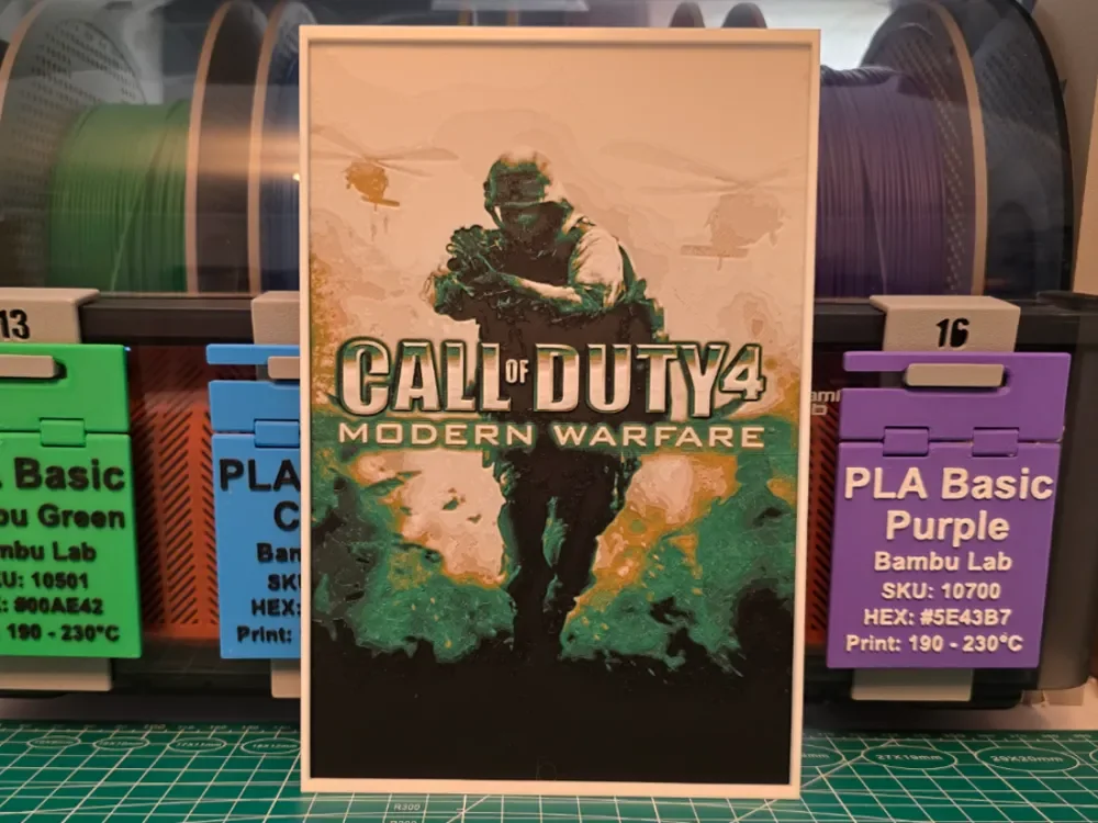 Call of Duty 4: Modern Warfare - Hueforge Art by Lumpy3D HueForge model: Call of Duty 4: Modern Warfare - Hueforge Art by Lumpy3D