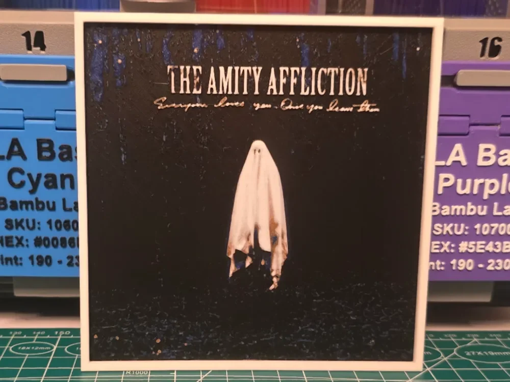 HueForge model: The Amity Affliction "everyone loves you..." Album by Lumpy3D