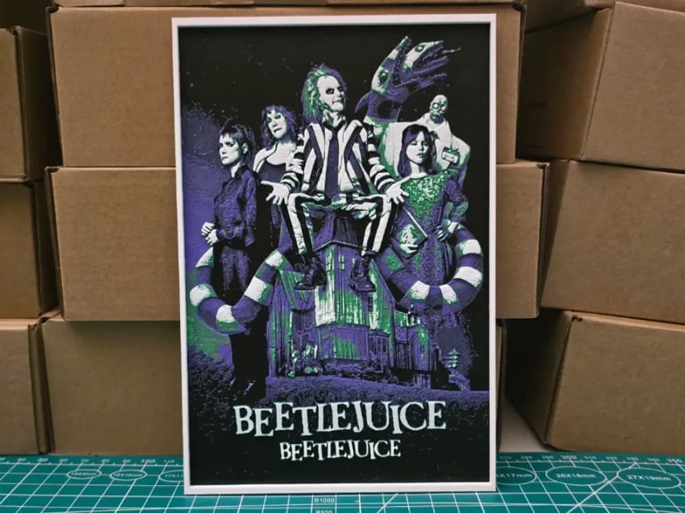 HueForge model: Beetlejuice Beetlejuice Movie Poster - Hueforge by Lumpy3D