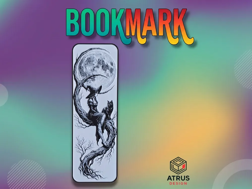 Witch Cat and Moon Bookmark Witch Cat and Moon Bookmark