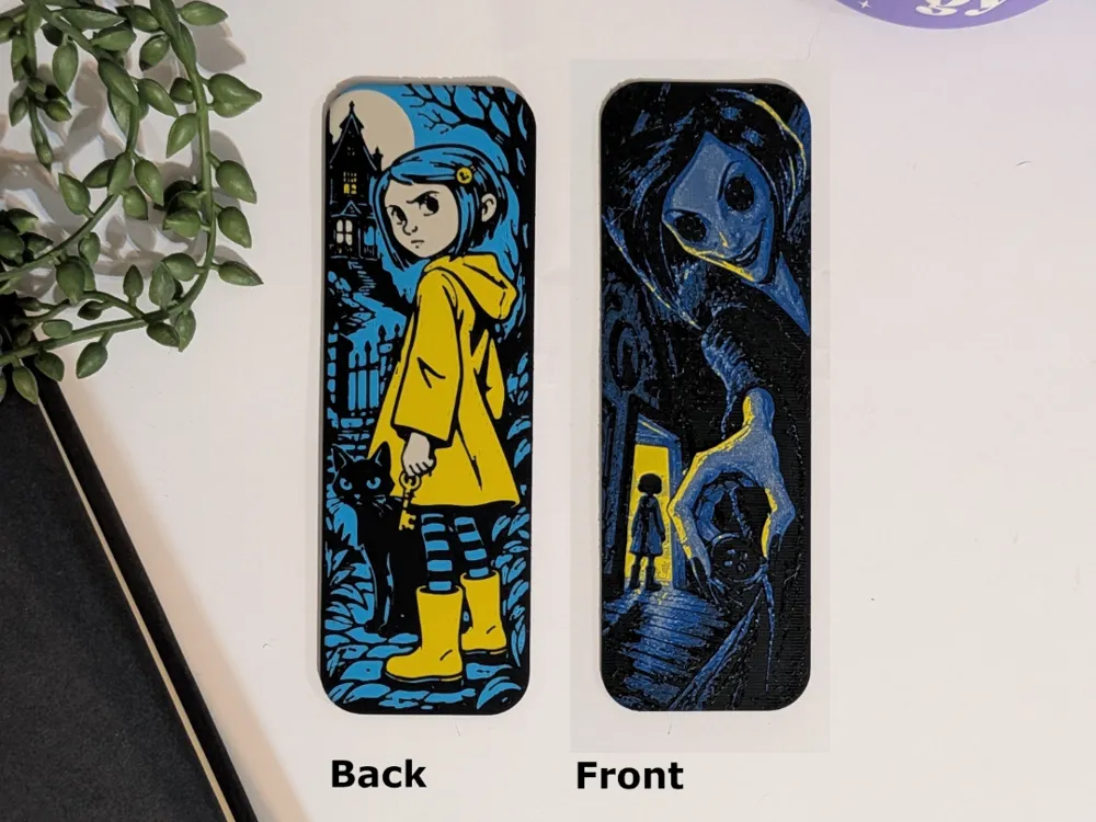 Coraline, and Other Mother Dual Sided Bookmark by CommandersVault HueForge model: Coraline, and Other Mother Dual Sided Bookmark by CommandersVault