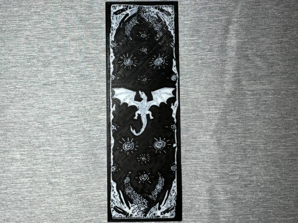 HueForge model: 4th Wing Inspired Bookmark - Flatforge by Hey Ben