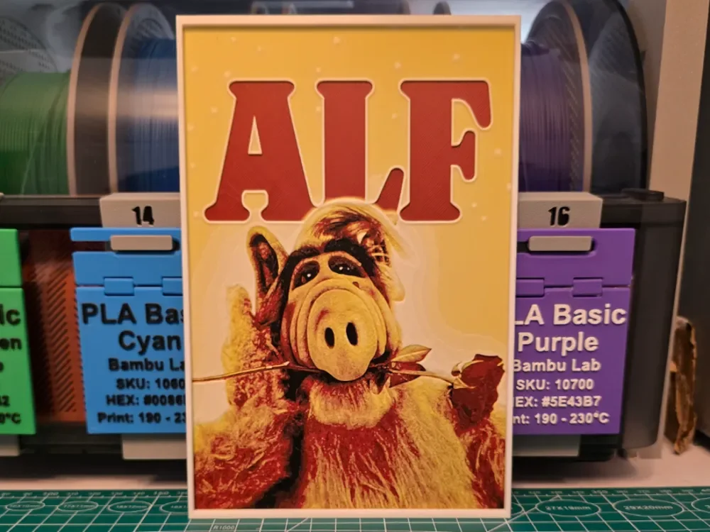 ALF Show Poster - Hueforge Art by Lumpy3D HueForge model: ALF Show Poster - Hueforge Art by Lumpy3D