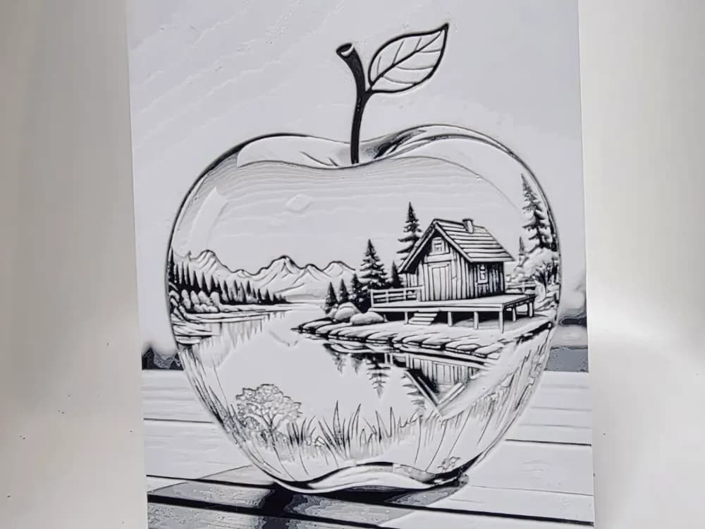 Apple Hueforge by Morganja HueForge model: Apple Hueforge by Morganja