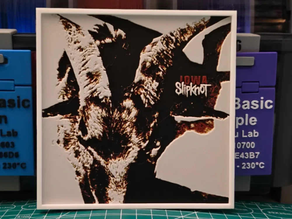 Slipknot "Iowa" Album - Hueforge Art by Lumpy3D HueForge model: Slipknot "Iowa" Album - Hueforge Art by Lumpy3D
