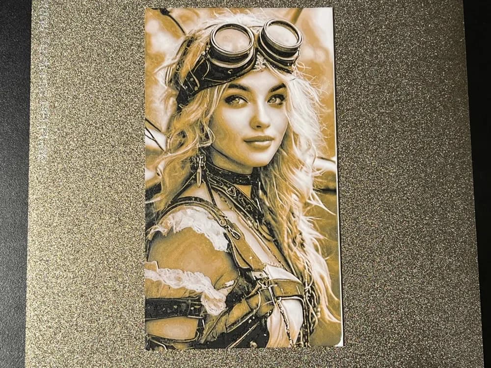 Steampunk girl hueforge by FantasyZ HueForge model: Steampunk girl hueforge by FantasyZ