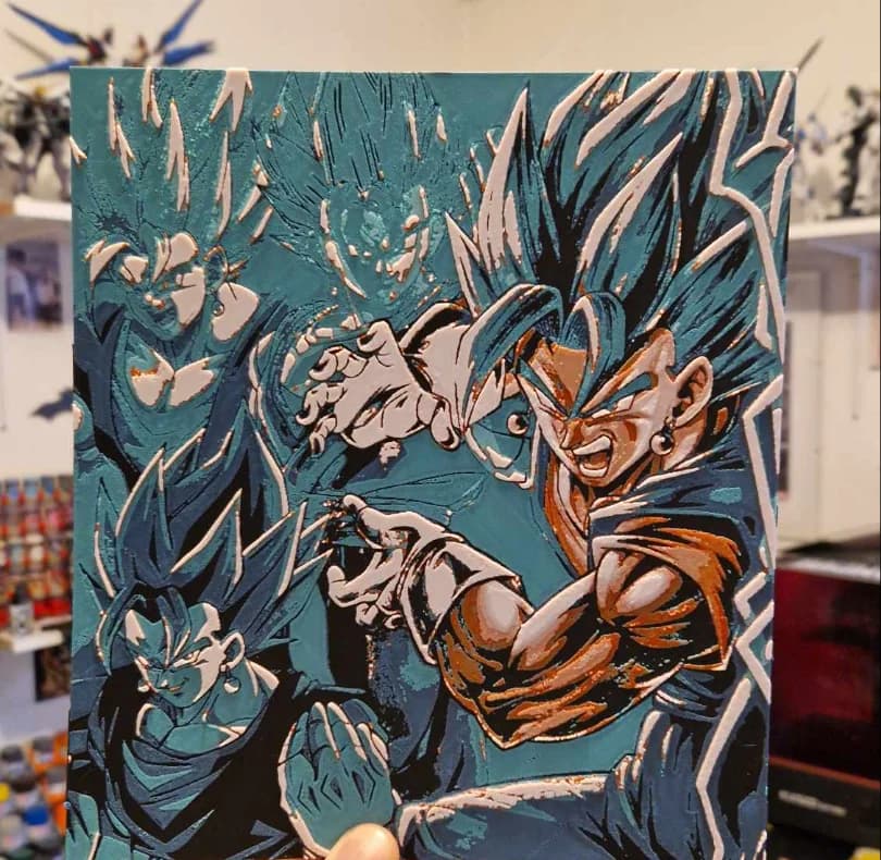 Dragon Ball - Vegeta Blue Hueforge (1) by Dakiren HueForge model: Dragon Ball - Vegeta Blue Hueforge (1) by Dakiren