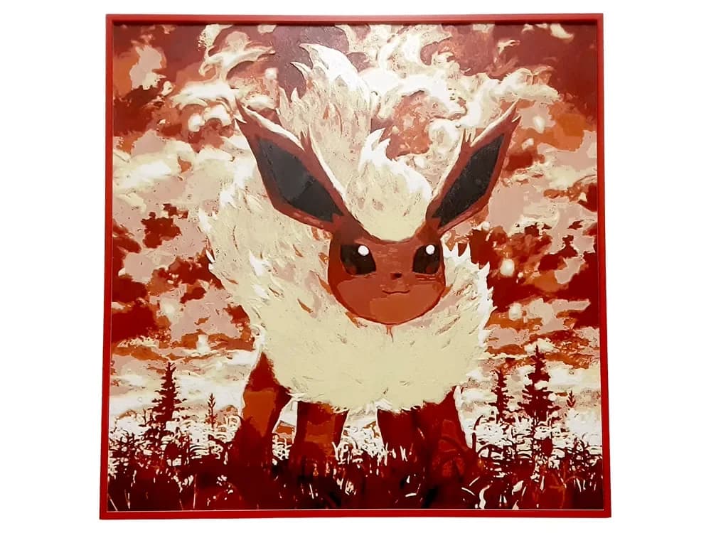 HueForge model: Flareon Hueforge Pokemon Fire Eeveelution Eeevee by Elsie Moonshadow