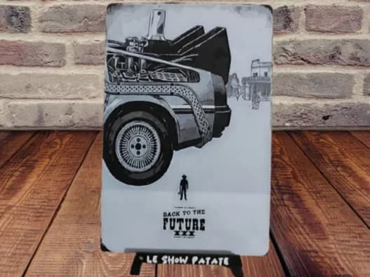Back to the Future (Part 3) - Plaque #3 by leshowpatate HueForge model: Back to the Future (Part 3) - Plaque #3 by leshowpatate