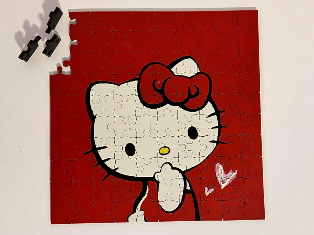 Sanrio Hello Kitty Puzzle by 3djd HueForge model: Sanrio Hello Kitty Puzzle by 3djd
