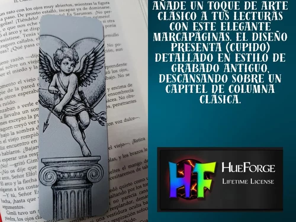 Cupido Bookmark by FYTY112 HueForge model: Cupido Bookmark by FYTY112