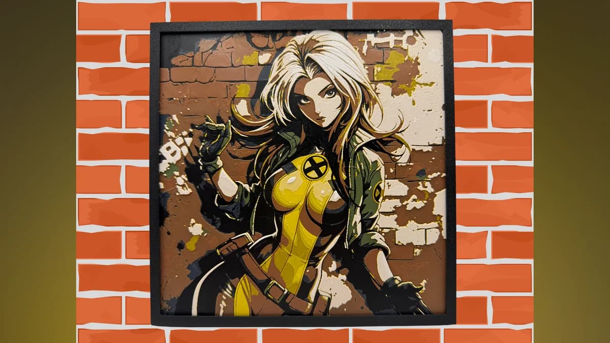 Rogue - Marvel Hueforge by Canadian Gamer HueForge model: Rogue - Marvel Hueforge by Canadian Gamer