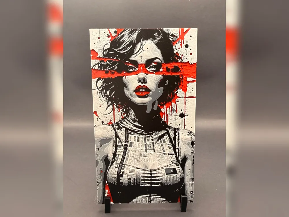 Scarlet Woman Editorial Fashion HueForge Print by iPrintStuffau HueForge model: Scarlet Woman Editorial Fashion HueForge Print by iPrintStuffau