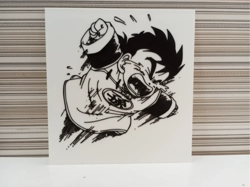 Gohan DBZ Artwork by Litolunar HueForge model: Gohan DBZ Artwork by Litolunar
