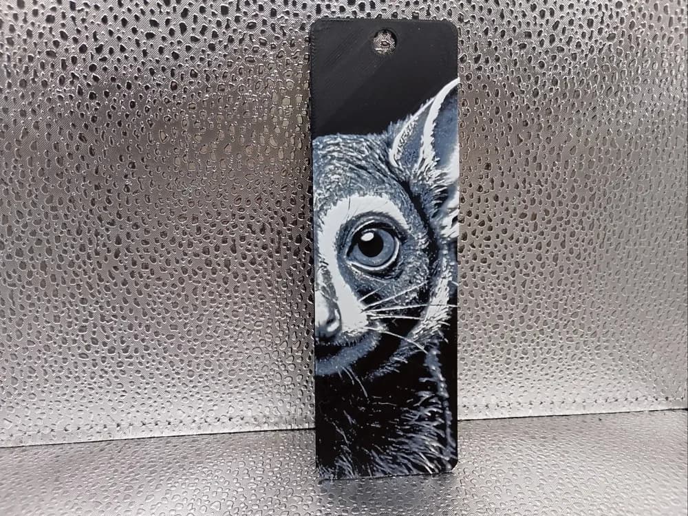 Bushbaby Bookmark – Hueforge by Borishotch Industries HueForge model: Bushbaby Bookmark – Hueforge by Borishotch Industries