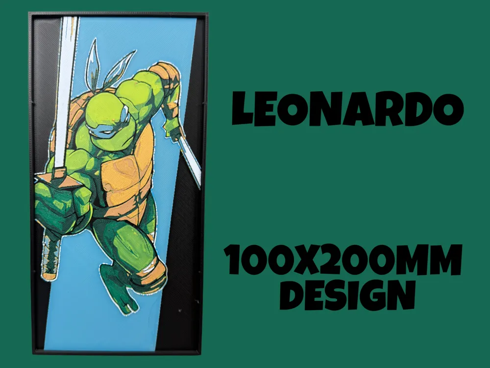 Leonardo - Teenage Mutant Ninja Turtles by Canadian Gamer HueForge model: Leonardo - Teenage Mutant Ninja Turtles by Canadian Gamer