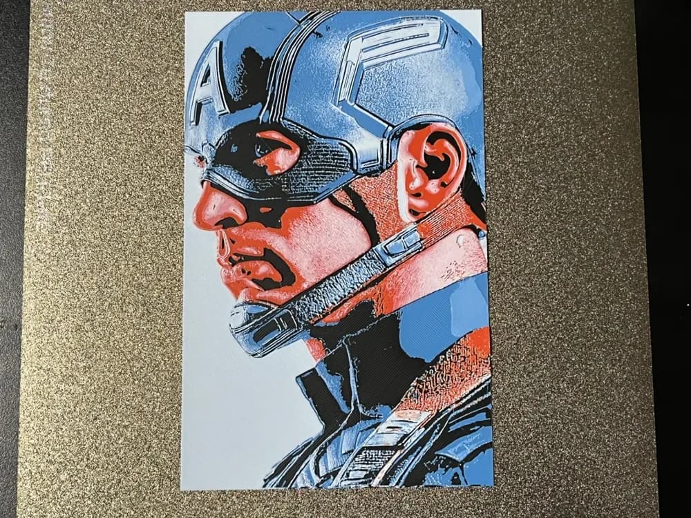 HueForge model: Marvel Captain America Hueforge by FantasyZ