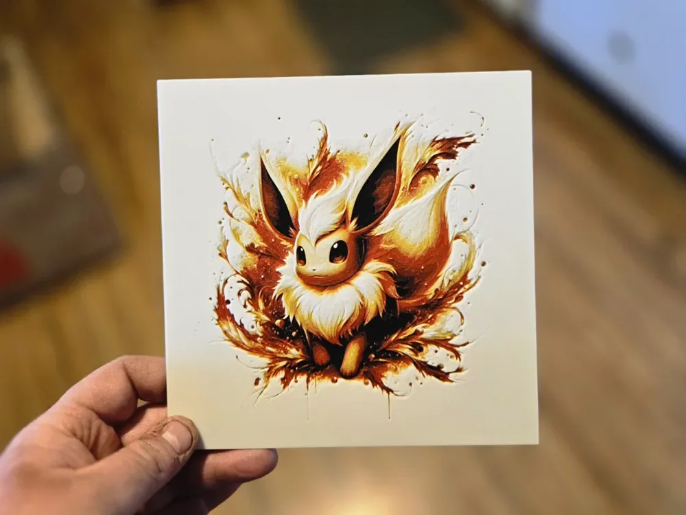 *UPDATED* Graffiti Flareon Hueforge by 3Ree Printing HueForge model: *UPDATED* Graffiti Flareon Hueforge by 3Ree Printing