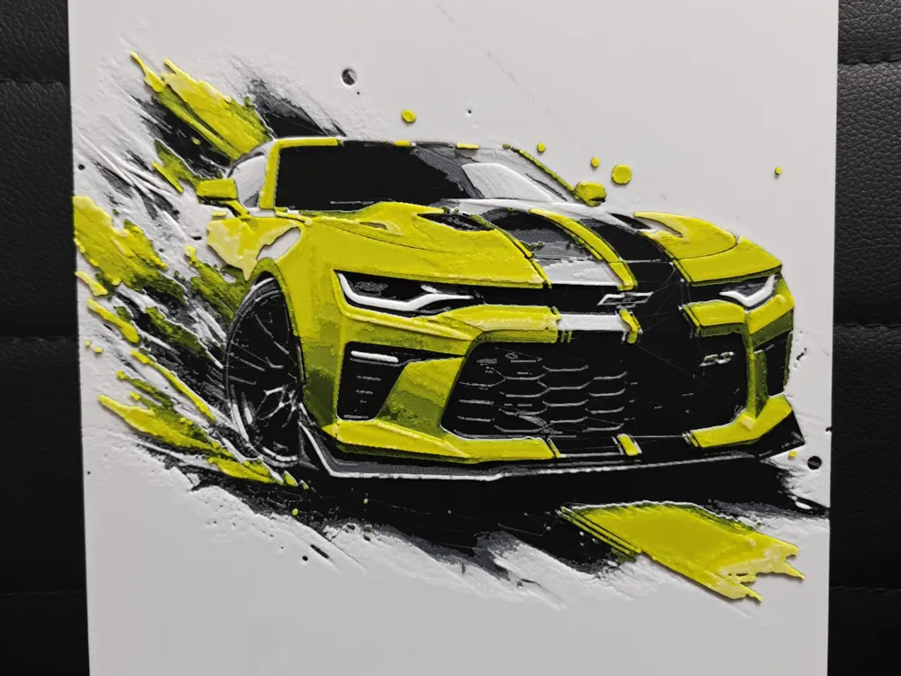 HueForge model: Chevrolet Camaro by TheHueforgeLady