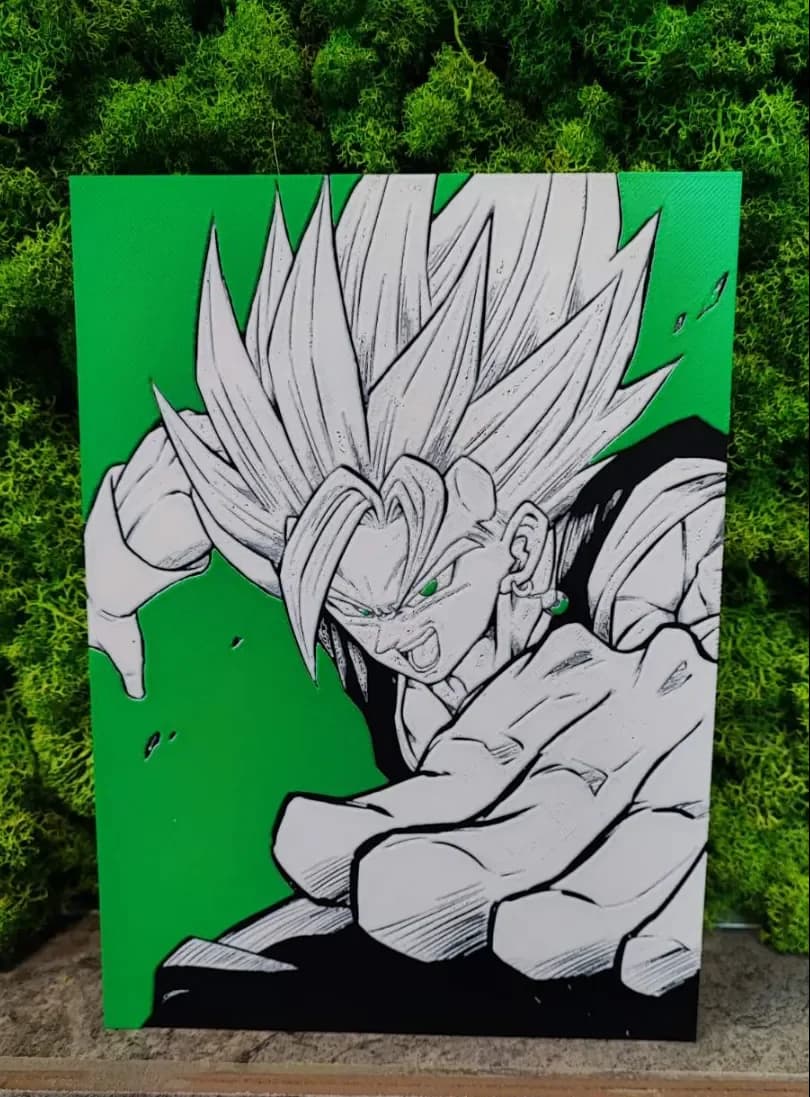 Vegito (Customise Background) by Garuda3D HueForge model: Vegito (Customise Background) by Garuda3D