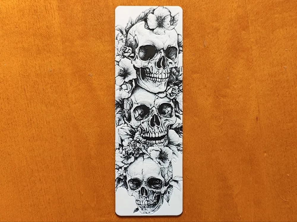 Skulls Bookmark - Hueforge by Sarge HueForge model: Skulls Bookmark - Hueforge by Sarge