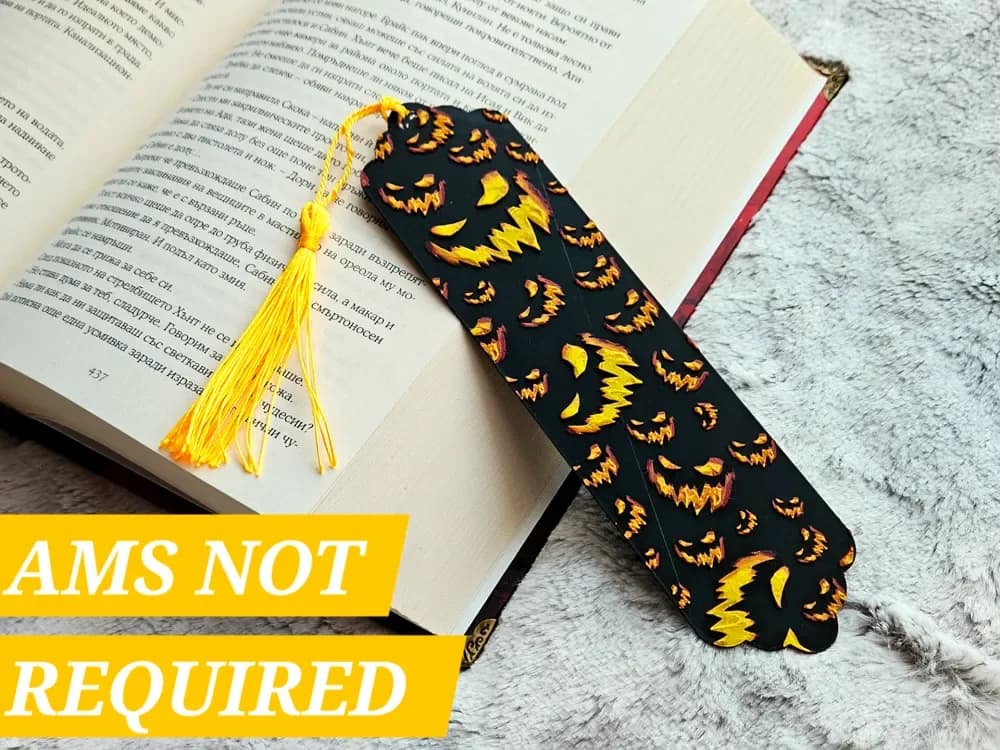 Night of a Thousand Jacks - Bookmark by C3D HueForge model: Night of a Thousand Jacks - Bookmark by C3D