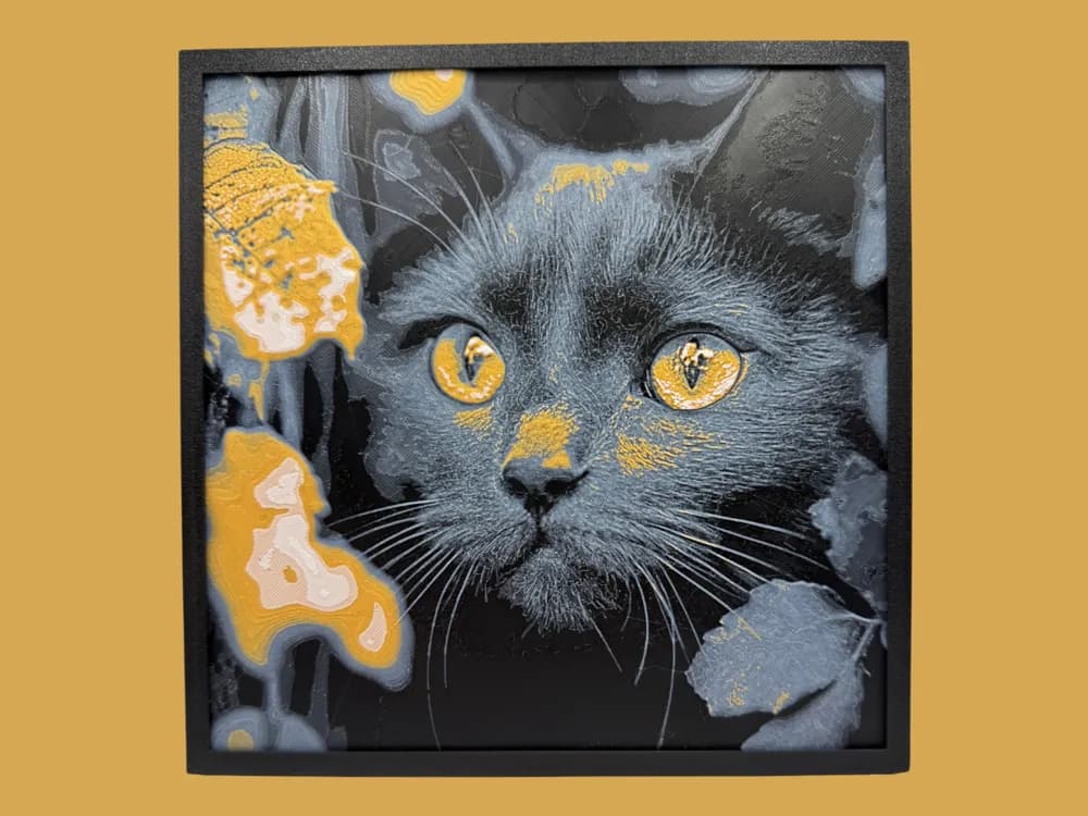 HueForge model: Cat with Golden Eyes #2 by Canadian Gamer