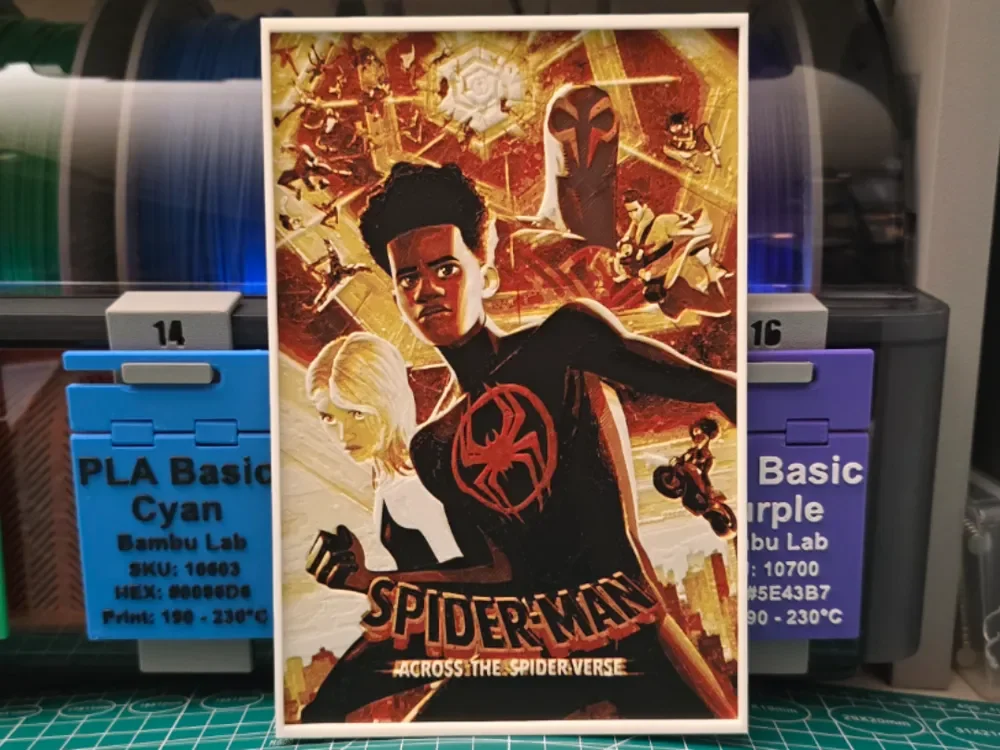 HueForge model: Spider-Man Across the Spider-Verse - Hueforge Art by Lumpy3D