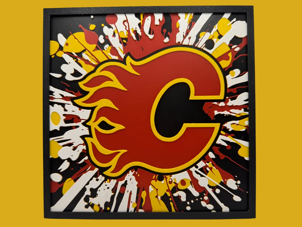 Calgary Flames - Series 2 - NHL by Canadian Gamer HueForge model: Calgary Flames - Series 2 - NHL by Canadian Gamer