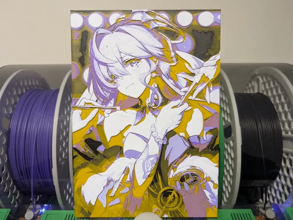 Honkai Star Rail Robin Light Cone by Razel HueForge model: Honkai Star Rail Robin Light Cone by Razel