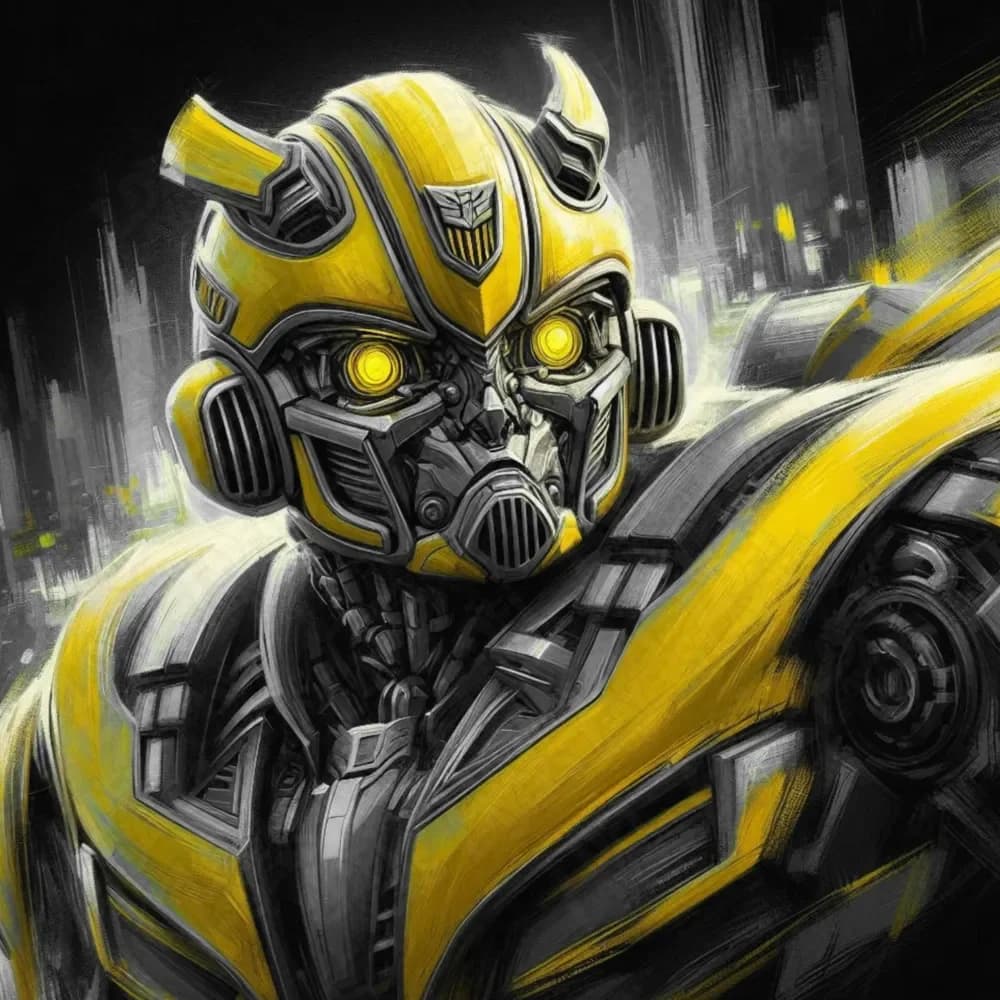 Bumblebee Transformers Hueforge by LoFi Layers HueForge model: Bumblebee Transformers Hueforge by LoFi Layers