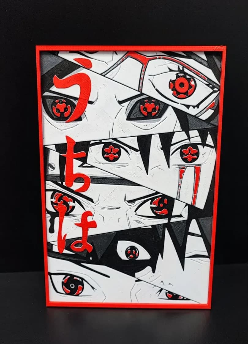 The Sharingan Squad by Garuda3D HueForge model: The Sharingan Squad by Garuda3D