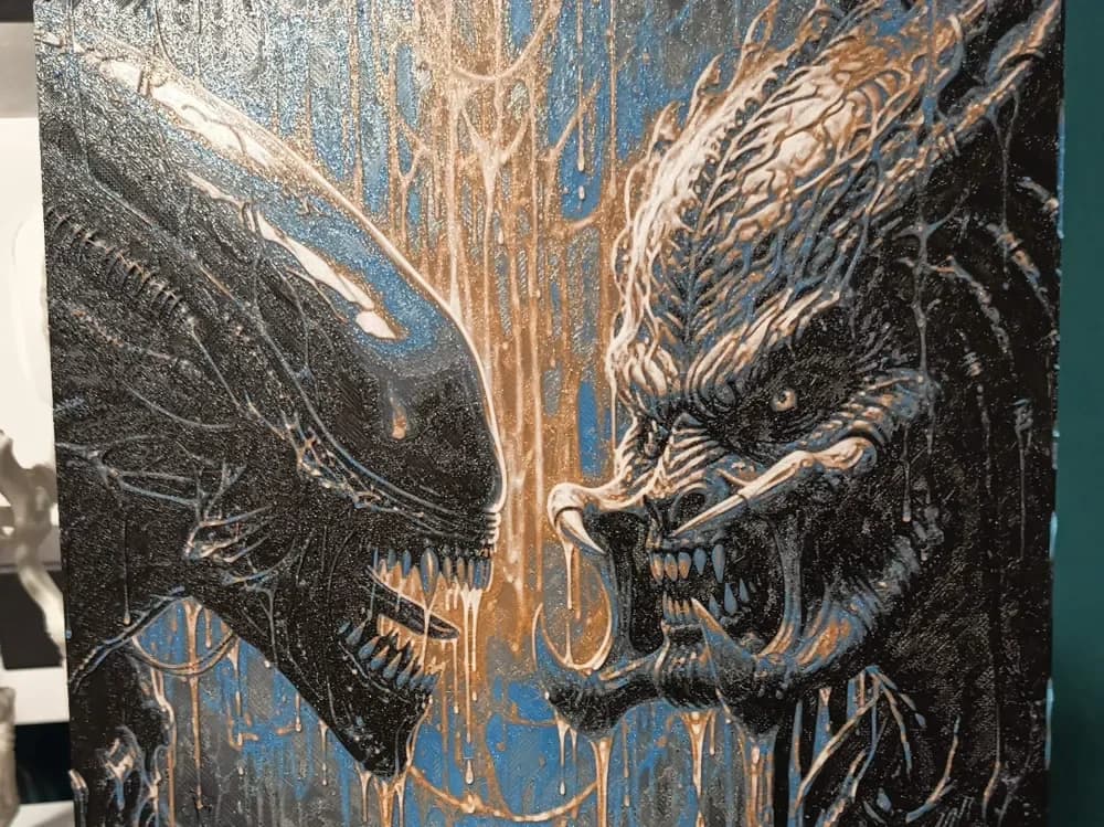 Predator vs Xenomorph Hueforge by 3DNesy HueForge model: Predator vs Xenomorph Hueforge by 3DNesy