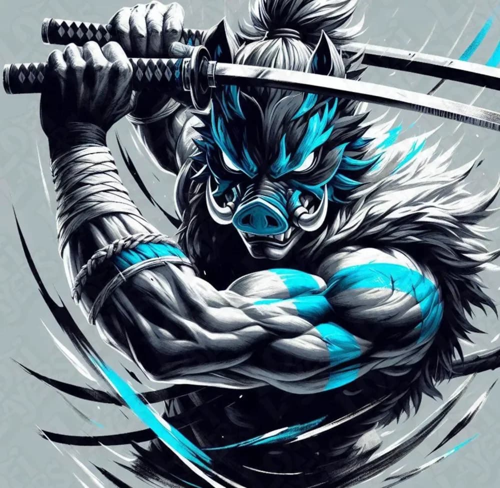 Inosuke Hashibira Hueforge by LoFi Layers HueForge model: Inosuke Hashibira Hueforge by LoFi Layers