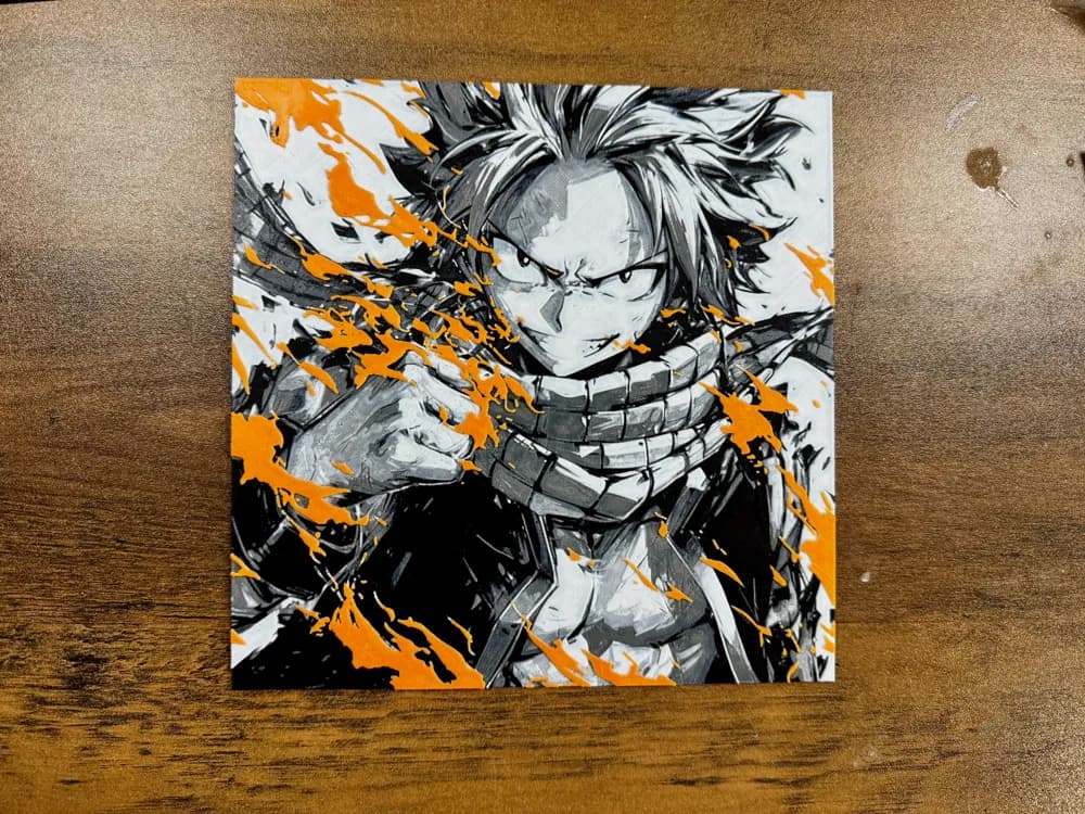 Natsu The Dragon Slayer - Fairy Tale Poster by 3D Prints By Vic HueForge model: Natsu The Dragon Slayer - Fairy Tale Poster by 3D Prints By Vic