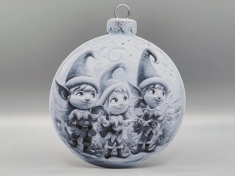 Santa's Elves Christmas Tree Decoration Ornament by Sarge HueForge model: Santa's Elves Christmas Tree Decoration Ornament by Sarge