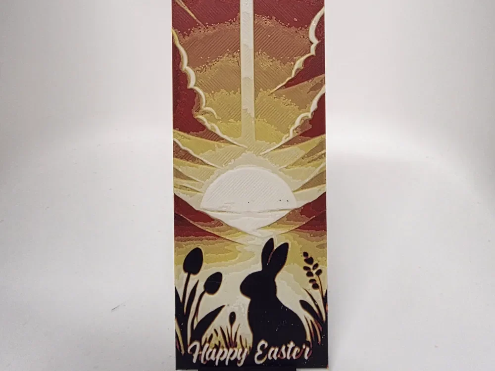 Happy Easter Bookmark by Morganja HueForge model: Happy Easter Bookmark by Morganja