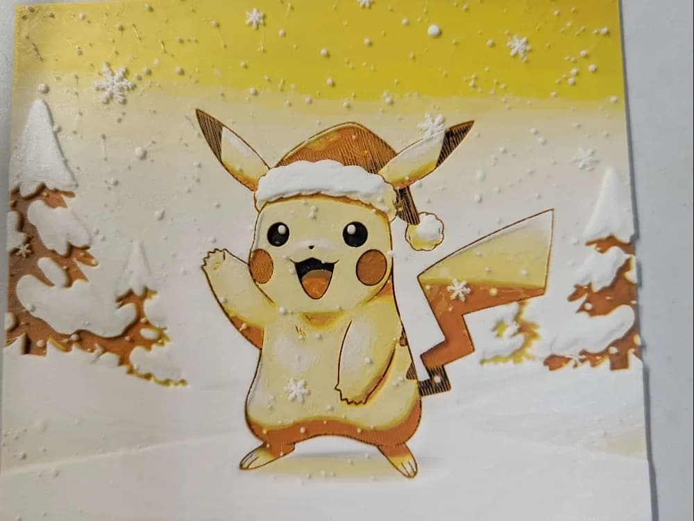 hueforge Pokemon Pikachu Christmas v4 hueforge Pokemon Pikachu Christmas v4