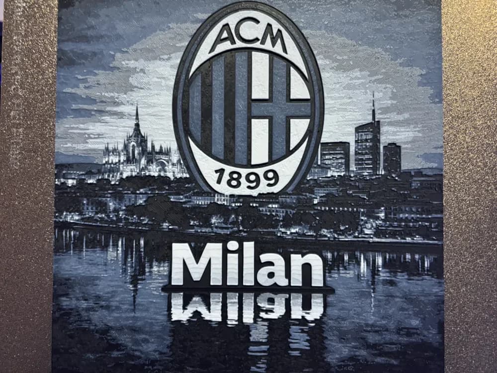AC Milan Milan Skyline Hueforge by Reeftank&more HueForge model: AC Milan Milan Skyline Hueforge by Reeftank&more
