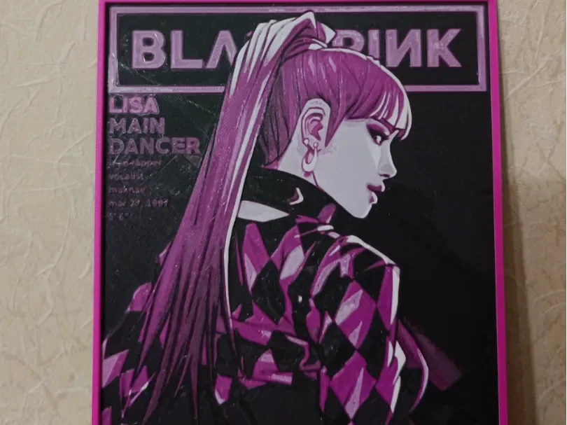 Lisa Blackpink by Garuda3D HueForge model: Lisa Blackpink by Garuda3D