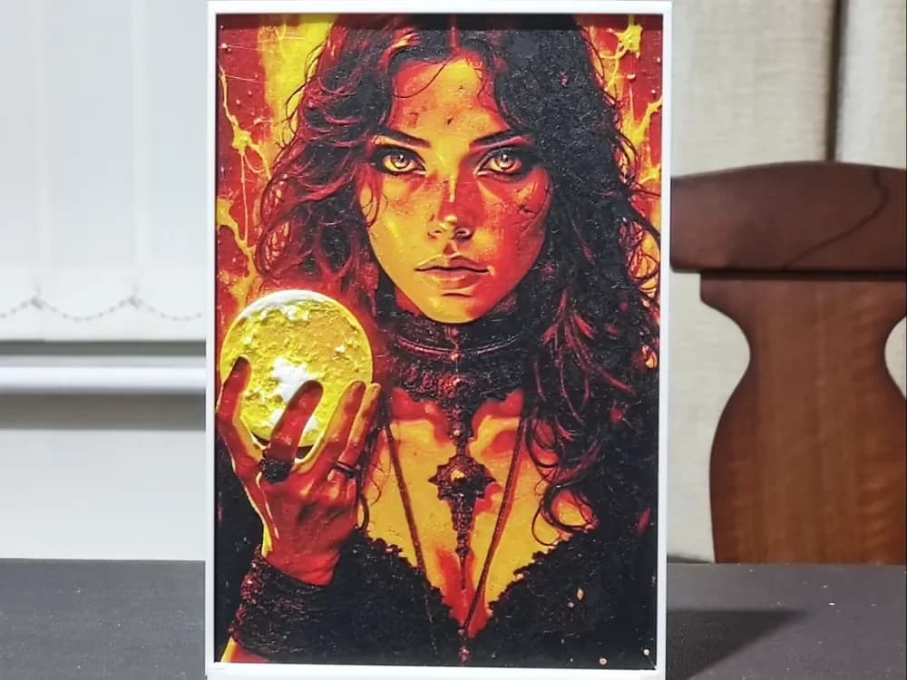 Beautiful Witch - HueForge 4 Color by BoDad HueForge model: Beautiful Witch - HueForge 4 Color by BoDad