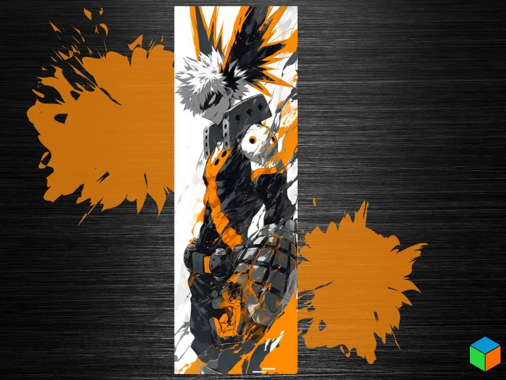 Battle Ready Bakugo Bookmark - My Hero Academia by 3D Prints By Vic HueForge model: Battle Ready Bakugo Bookmark - My Hero Academia by 3D Prints By Vic